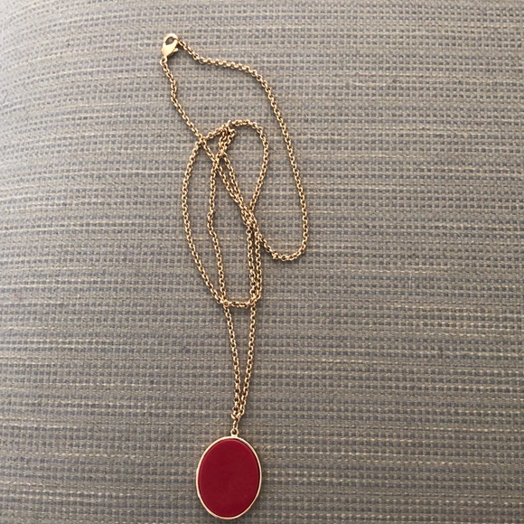 NWOT Carolina Herrera red/gold necklace - Picture 1 of 5